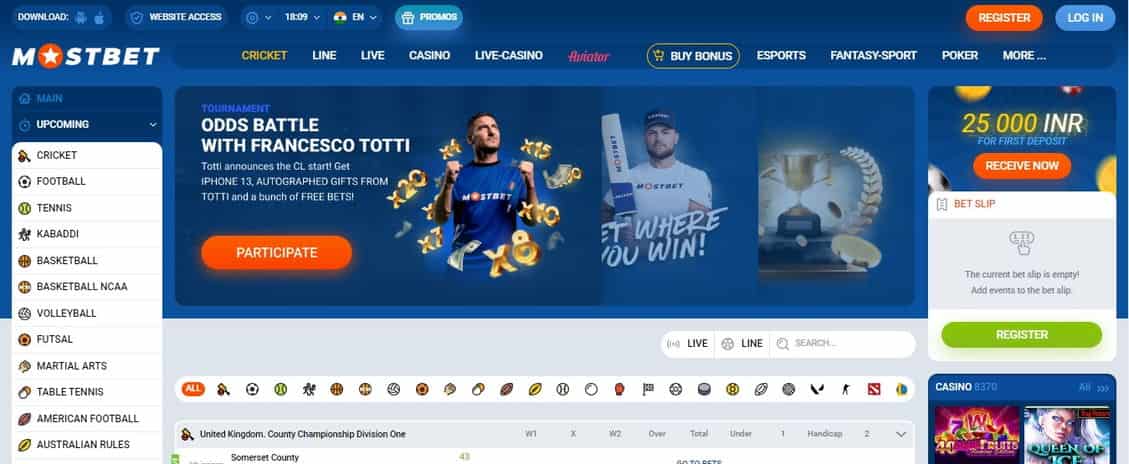 MostBet official site in India